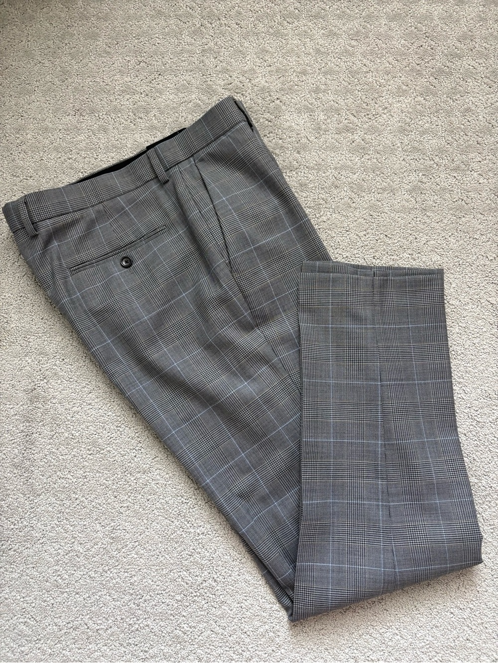 J. Crew Men’s Gray Plaid Dress Pants
